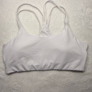 Fabletics White Principal Low Impact Sports Bra
